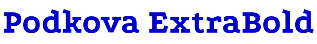 Podkova ExtraBold font